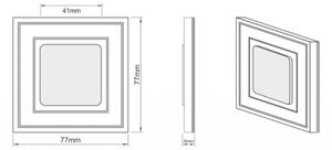 LDST KE-01-CB-BC8- LED φωτιστικό σκάλας KELLY 8xLED/1.2W/230V γυαλιστερό μαύρο