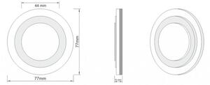 LDST LI-01-B-BZ8 - Φως σκάλας LED LILI 8xLED/1,2W/230V λευκό 6500K