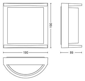 Philips 17391/93/P0 - Επιτοίχιο φωτιστικό LED εξωτερικού χώρου SAMONDRA LED/12W IP44