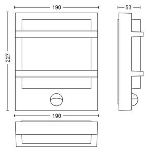 Philips 17395/93/P0 - LED Εξωτερικό επιτοίχιο φωτιστικό PETRONIA LED/12W IP44