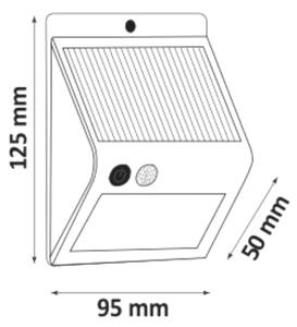 Ηλιακό φως τοίχου LED με αισθητήρα LED/2,2W IP44