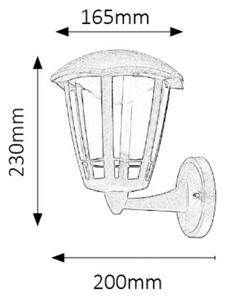 Rabalux 8126 - Φως τοίχου εξωτερικού χώρου LED SORRENTO LED/8W/230V IP44