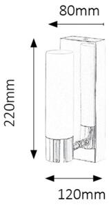 Rabalux 5749 - Φως τοίχου μπάνιου LED JIM 1xLED/5W/230V IP44