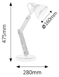 Rabalux 4199 - Επιτραπέζια λάμπα AKSEL 1xE14/15W/230V μαύρο