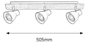 Rabalux 5904 - Φωτιστικό σποτ MAC 3xGU10/35W/230V