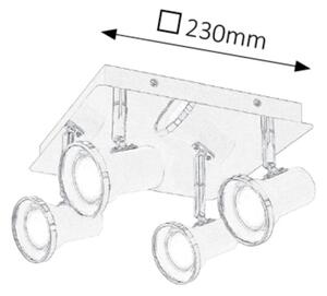 Rabalux 5500 - Φως σποτ μπάνιου LED STEVE 4xGU10/50W/230V