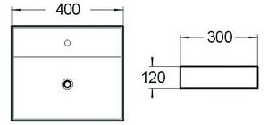 Mexen Mini νεροχύτης πάγκου 40 x 30 cm, λευκή - 21094000