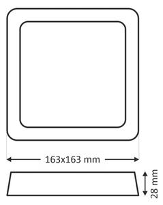 Φωτιστικό οροφής LED LED/12W/230V 4200K 16,3x16,3 cm λευκό