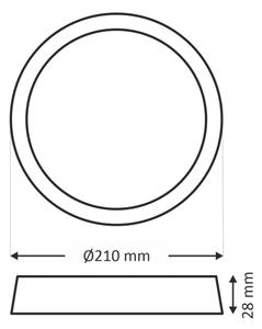 Φωτιστικό οροφής LED LED/18W/230V 4200K διάμετρος 21 cm λευκό