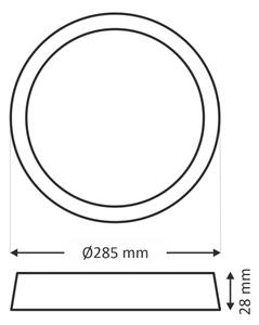 Φωτιστικό οροφής LED LED/24W/230V 4200K διάμετρος 28,5 cm λευκό