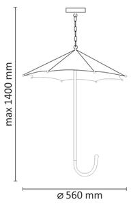 Πολύφωτο σε αλυσίδα PARASOL 3xE27/20W/230V