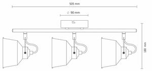 LED Συνδεδεμένο φως οροφής 3xE14/8W/230V