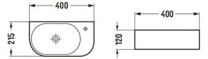 Mexen Viera νεροχύτης πάγκου αριστερός 40 x 21 cm, λευκός - 21274000L