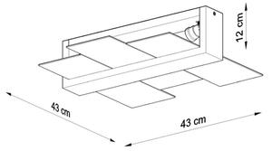 Sollux SL.0076 - Φωτιστικό οροφής FENIKS 2 2xE27/60W/230V φυσικό ξύλο