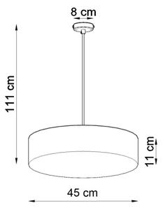 Πολύφωτο σε σχοινί ARENA 45 3xE27/60W/230V μαύρο