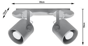 Φωτιστικό σποτ LAROSA 2 2xGU10/40W/230V γκρι
