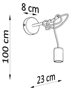 Φως τοίχου EDISON 1xE27/60W/230V μαύρο