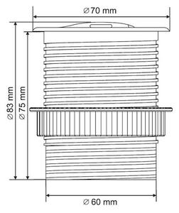 Soligth PP122 - Χωνευτή πρίζα USB με καπάκι 230V