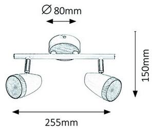 Rabalux 5565 - Φως σποτ LED KAREN 2xLED/4W/230V