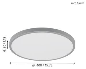 Eglo 97267 - Φως οροφής LED FUEVA 1 1xLED/25W/230V ασήμι στρογγυλό 4000K