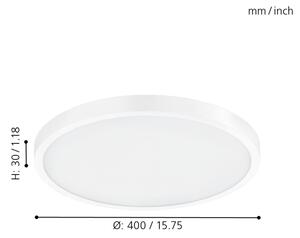 Eglo 97262 - Φως οροφής LED FUEVA 1 1xLED/25W/230V λευκό στρογγυλό 2500 lm