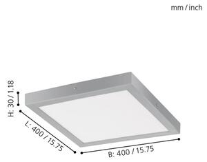 Eglo 97265 - Φως οροφής LED FUEVA 1 1xLED/25W/230V ασήμι γωνιακός