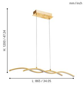 Eglo 97745 - Πολύφωτο LED σε σχοινί MIRAFLORES 2xLED/8,5W/230V