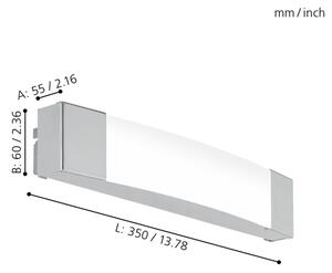 Eglo 97718 - Φωτισμός καθρέφτη μπάνιου LED SIDERNO LED/8,3W/230V IP44