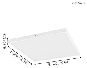 Eglo 97277 - Φως οροφής dimmer LED FUEVA 1 1xLED/25W/230V