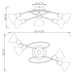 GLOBO 54921-5 - Συνδεδεμένο πολύφωτο LOTHAR 5xE14/40W/230V