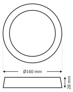 Φωτιστικό οροφής LED LED/12W/230V 4200K διάμετρος 16 cm λευκό