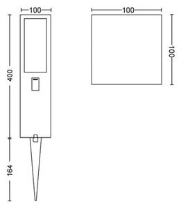 Philips 17434/30/P7 - LED RGBW Λάμπα εξωτερικού χώρου Hue IMPRESS LED/16W/24V IP44