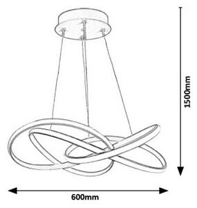 Rabalux 5692 - Πολύφωτο LED σε σχοινί AMBROSIO LED/40W/230V καφέ