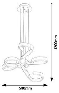 Rabalux 5680 - Πολύφωτο LED σε σχοινί JAYDEN 3xLED/8W/230V λευκό