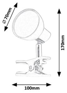 Rabalux 1481 - Λάμπα LED με κλιπ NOAH LED/5W/230V πράσινο