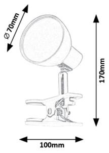 Rabalux 1477 - Λάμπα LED με κλιπ NOAH LED/5W/230V λευκό