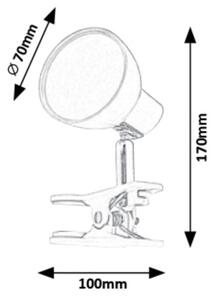 Rabalux 1482 - Λάμπα LED με κλιπ NOAH LED/5W/230V ροζ