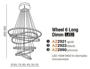 Azzardo AZ2923 - Πολύφωτο dimmer LED σε σχοινί WHEEL 6xLED/140W/230V