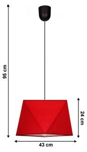 Πολύφωτο σε σχοινί DIAMENT 1xE27/60W/230V κόκκινο