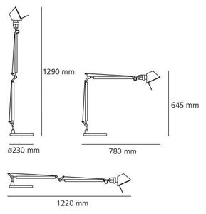 Artemide AR A004430+AR A005330 KOMPLET - Επιτραπέζια λάμπα 1xE27/70W/230V