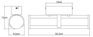 Globo 41539-15 - Φως τοίχου μπάνιου LED ALCORCON 1xLED/15W/230V IP44