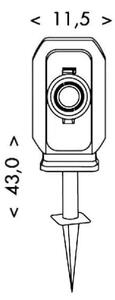 Ecolite XHWS-F06 - Κολωνάκι με πρίζα εξωτερικού χώρου και χρονοδιακόπτη 2Z IP44