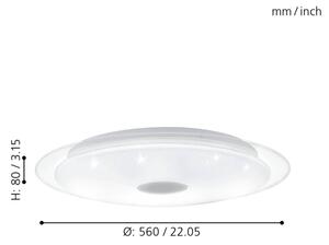 Eglo 98324 - Φως οροφής dimmer LED LANCIANO LED/36W/230V + RC