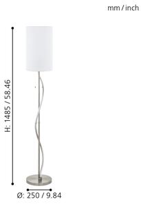 Eglo 98309 - Επιδαπέδια λάμπα LED ESPARTAL 1xE27/60W/230V + LED/11,8W