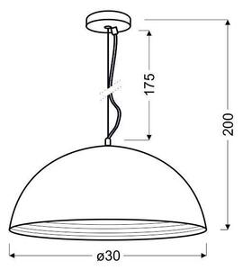 Πολύφωτο σε σχοινί DORADA 1xE27/60W/230V χαλκός