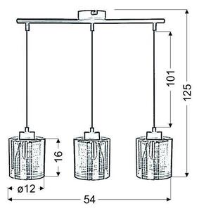 Πολύφωτο σε σχοινί COX 3xE27/60W/230V