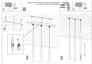 Sollux SL.0466 - Κρεμαστό φωτιστικό οροφής PASTELO 3xG9/8W/230V λευκό