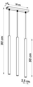 Sollux SL.0466 - Κρεμαστό φωτιστικό οροφής PASTELO 3xG9/8W/230V λευκό