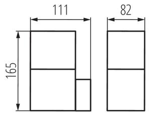 Kanlux 29010 - Φως τοίχου εξωτερικού χώρου VADRA 1xE27/11W/230V IP44