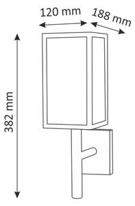 Φως τοίχου εξωτερικού χώρου MALMO 1xE27/15W/230V